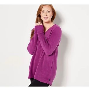 Super velvety soft thermal v-neck sweater tunic